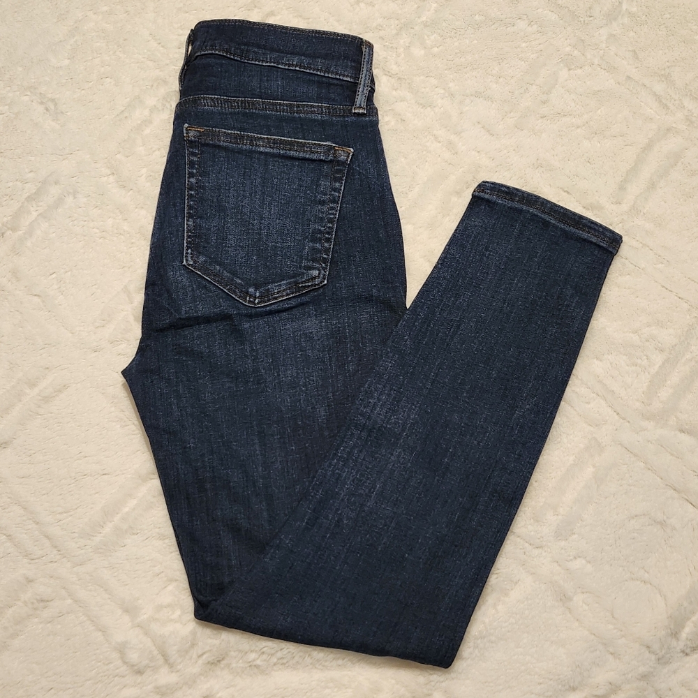 Loft Dark Wash Skinny Cropped Jeans